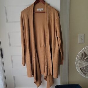 Women's Tan Open Front Cardigan